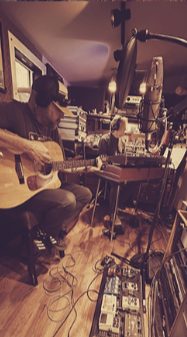 Acoustic guitar in the live room